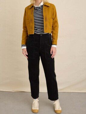 Alex Mill Neil Straight Leg Pant in Corduroy Black / 2